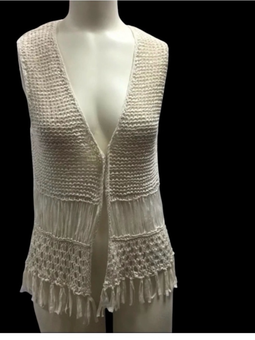 Forever 21, Woman, vest, knitted, creme, size S.: